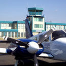 A PA34 Seneca at Oxford Airport